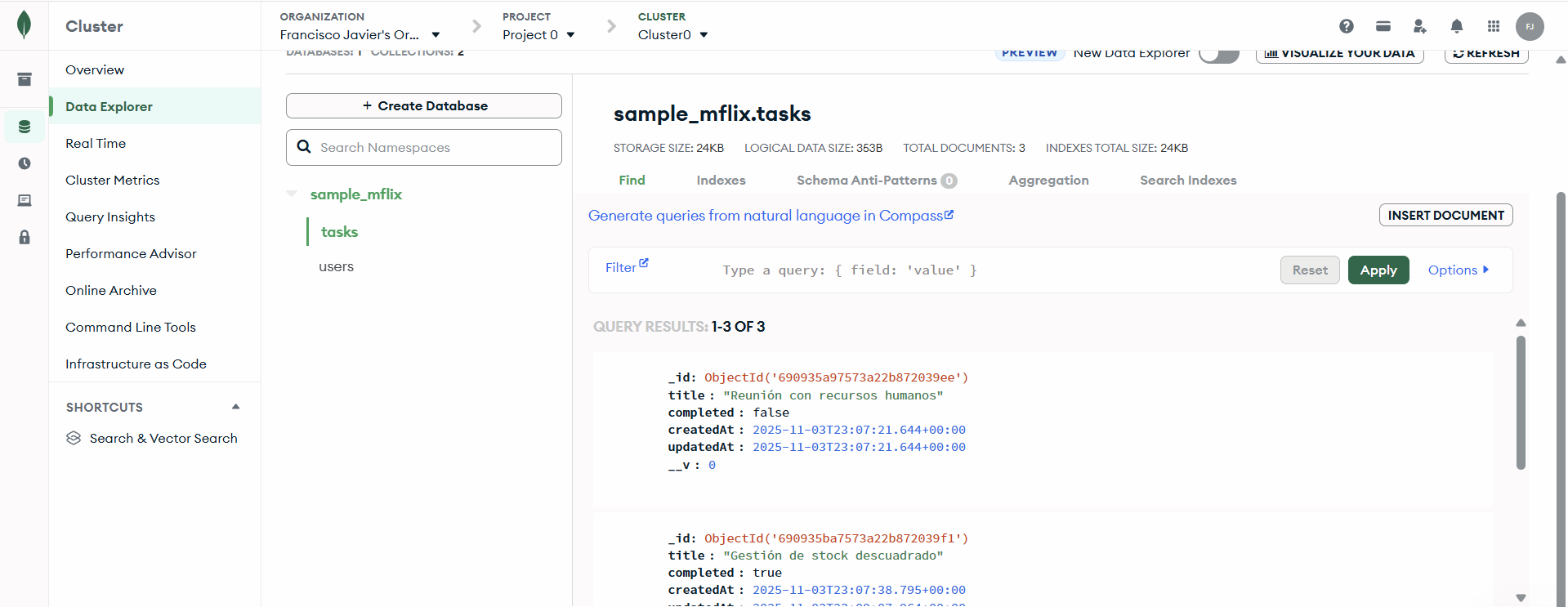 Conexión con MongoDB